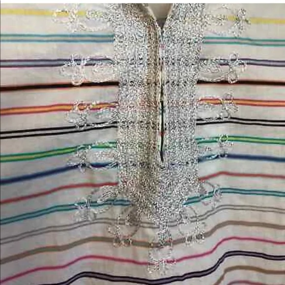 Calypso St. Barth White Rainbow Tunic Small - Picture 2 of 5